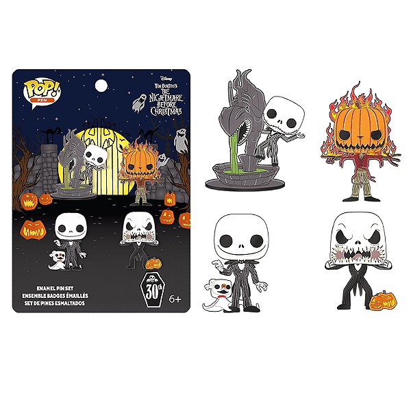 Funko Pop Pin! Animation The Nightmare Before Christmas 4 Pack
