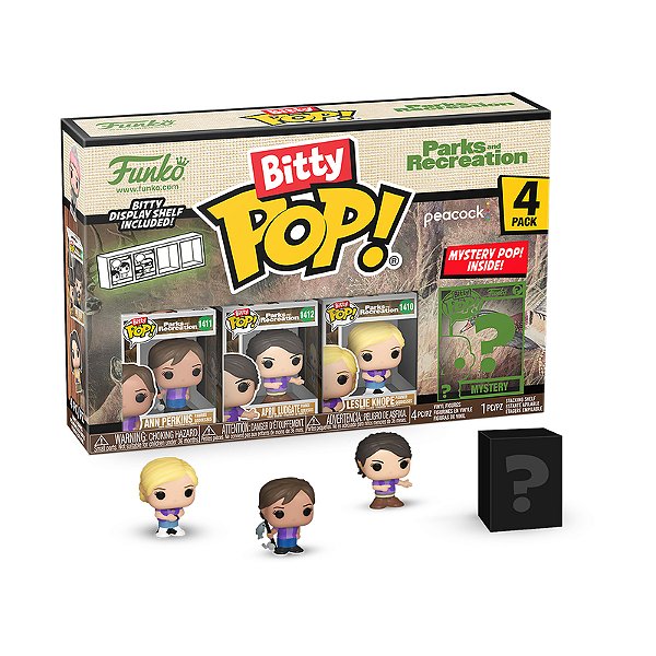 Funko Pop! Bitty Pop Television Parks and Recreation Ann Perkins, April Ludgate, Leslie Knope + Surpresa