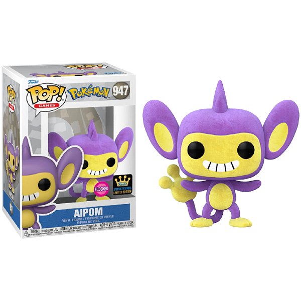 Funko Pop! Games Pokemon Aipom 947 Exclusivo Flocked