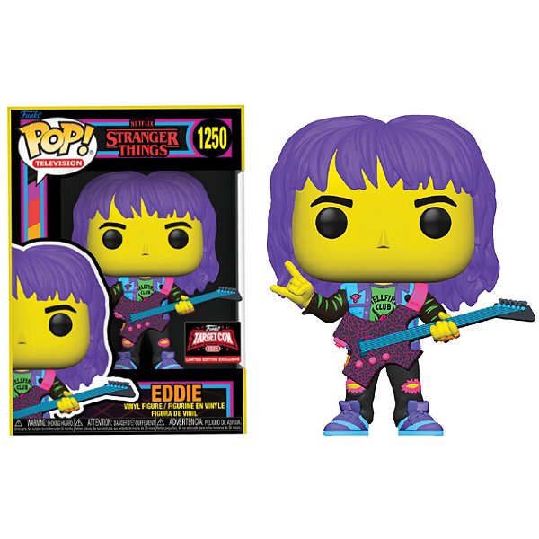 Funko Pop! Television Stranger Things Eddie 1250 Exclusivo Blacklight