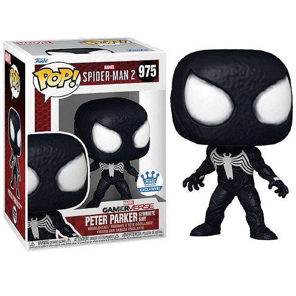 Funko Pop! Marvel Homem Aranha / Spider Man Peter Parker Symbiote Suit 975 Exclusivo