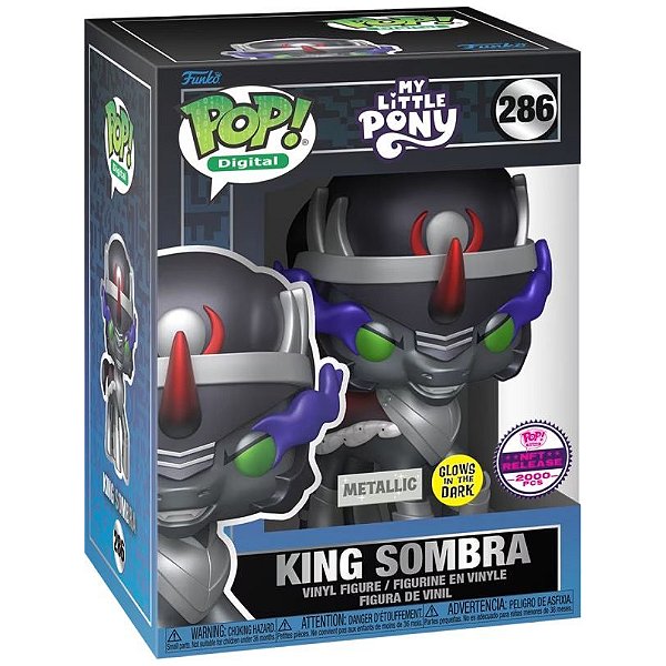 Funko Pop! Digital NFT Animation My Little Pony King Sombra 286 Exclusivo Glow