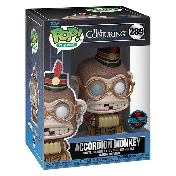 Funko Pop! Digital NFT Filme The Conjuring Accordion Monkey 289 Exclusivo