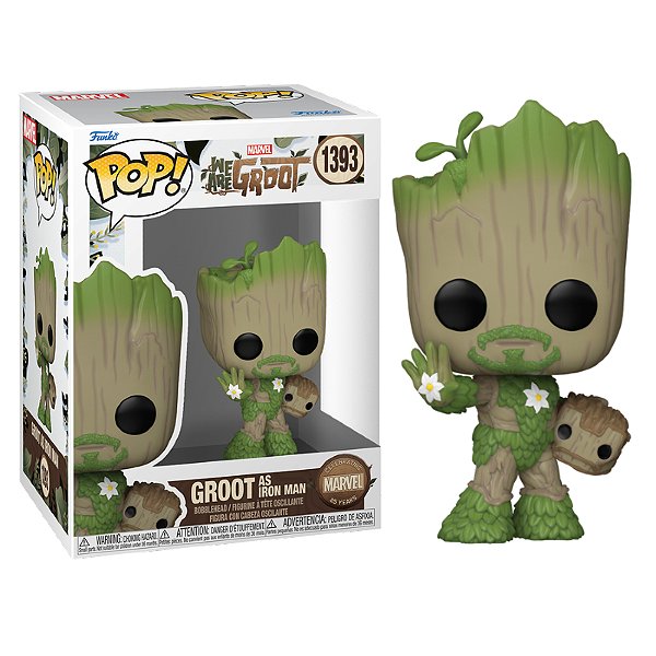 Funko Pop! Marvel Eu sou Groot / I Am Groot We Are Groot as Iron Man 1393