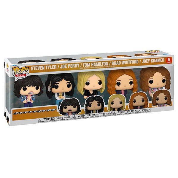 Funko Pop! Rocks Aerosmith Steven Tyler Joe Perry Tom Hamilton Brad Whitford & Joey Kramer 5 Pack