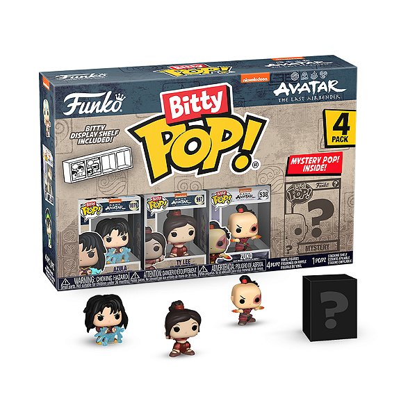 Funko Bitty Pop! Animation Avatar The Last Airbender Azula, Ty Lee, Zuko + Surpresa