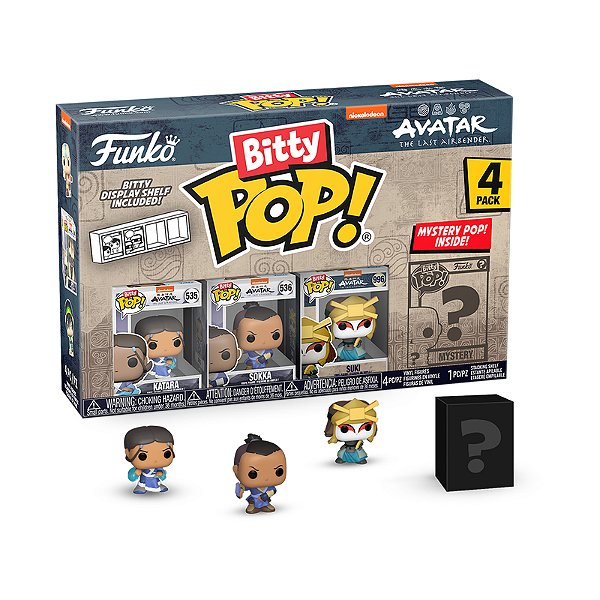 Funko Bitty Pop! Animation Avatar The Last Airbender Katara, Sokka, Suki + Surpresa