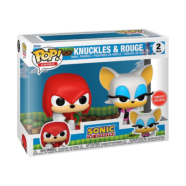 Funko Pop! Games Sonic the Hedgehog Knuckles and Rouge 2 Pack Exclusivo