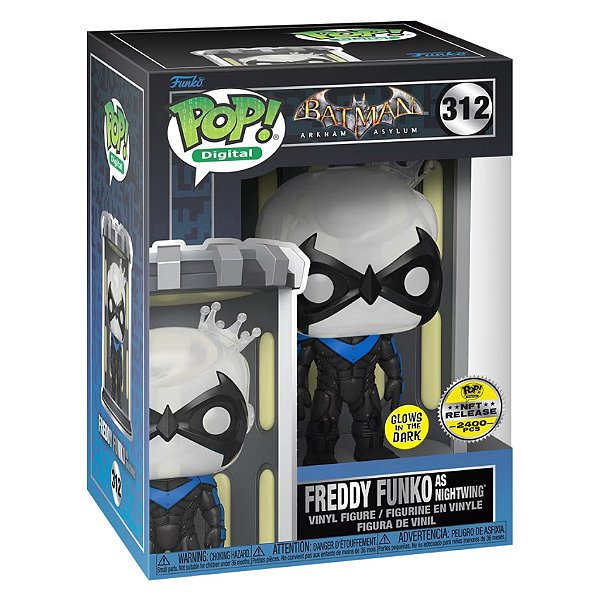 Funko Pop! Digital NFT Batman Freddy Funko As Nightwing 312 Exclusivo Glow