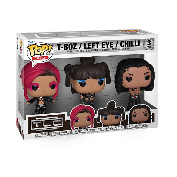 Funko Pop! Rocks TLC T-Boz, Left Eye, Chilli 3 Pack