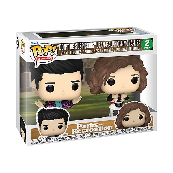 Funko Pop! Television Parks and Recreation Don’t be suspicious Jean-Ralphio Mona Lisa 2 Pack