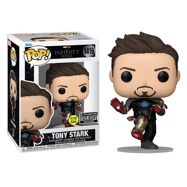 Funko Pop! Marvel Homem de Ferro / Iron Man Tony Stark 1416 Exclusivo Glow