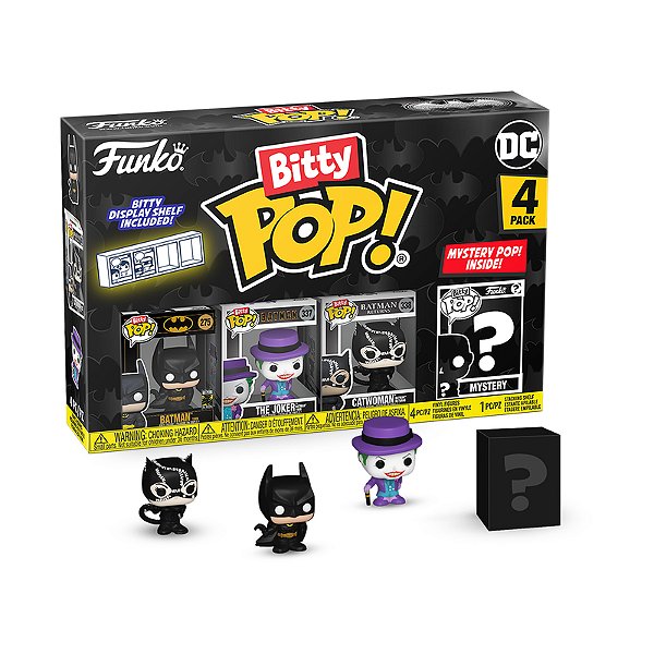 Funko Bitty Pop! Dc Comics Batman, The Joker, Catwoman + Surpresa