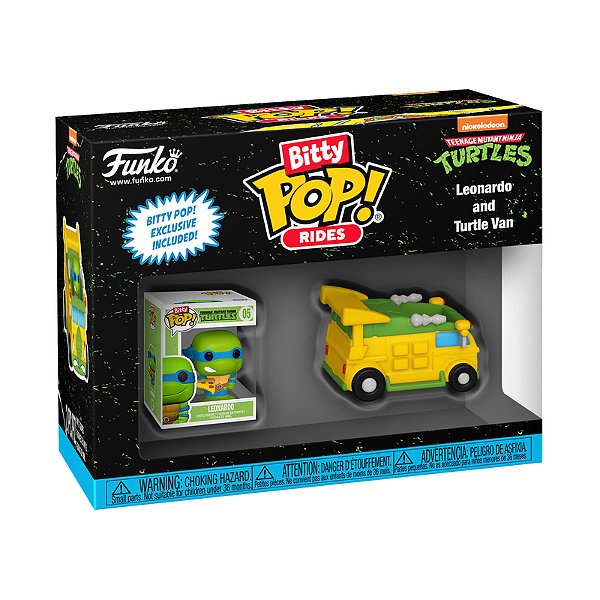 Funko Bitty Pop! Rides Tartarugas As Ninjas Turtles Leonardo and Turtle Van