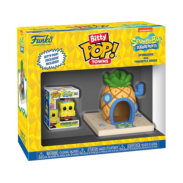Bitty Pop! Towns Bob Esponja SpongeBob And Gary with Pineapple House