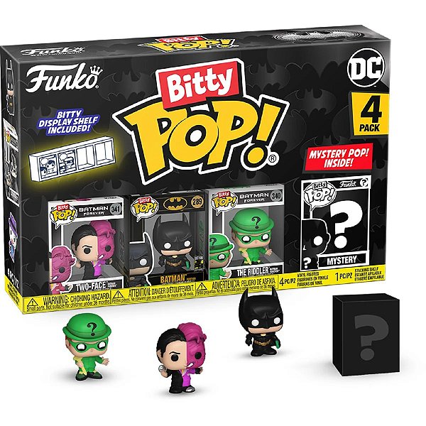 Funko Bitty Pop! DC Comics Two-Face, Batman, The Riddler + Surpresa