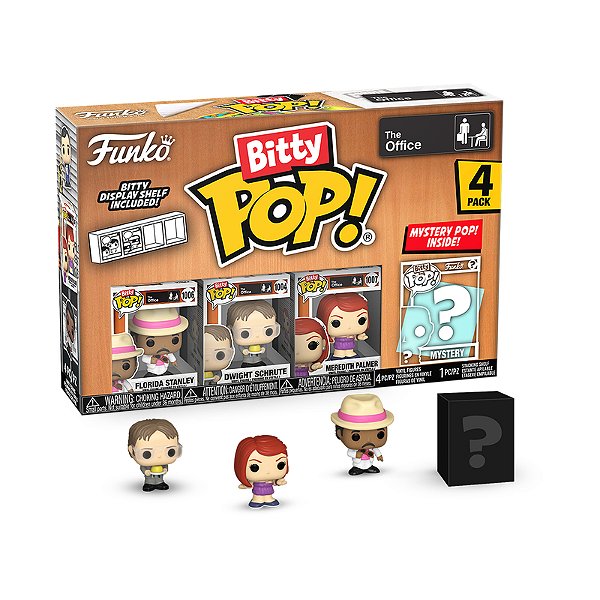 Funko Bitty Pop! Television The Office Florida Stanley, Dwight Schrute, Meredith Palmer + Surpresa