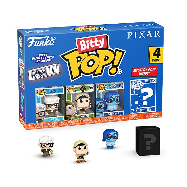 Funko Bitty Pop! Disney Pixar Carl, Russell, Sadness + Surpresa