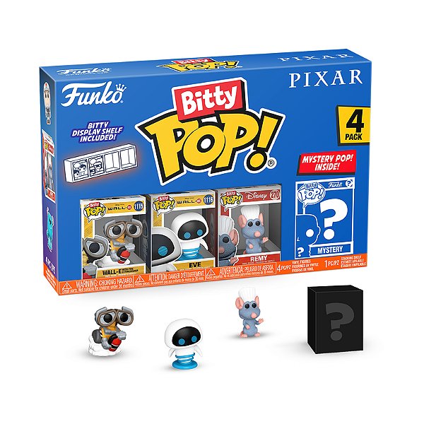 Funko Bitty Pop! Disney Pixar Wall-E, Eve, Remy + Surpresa