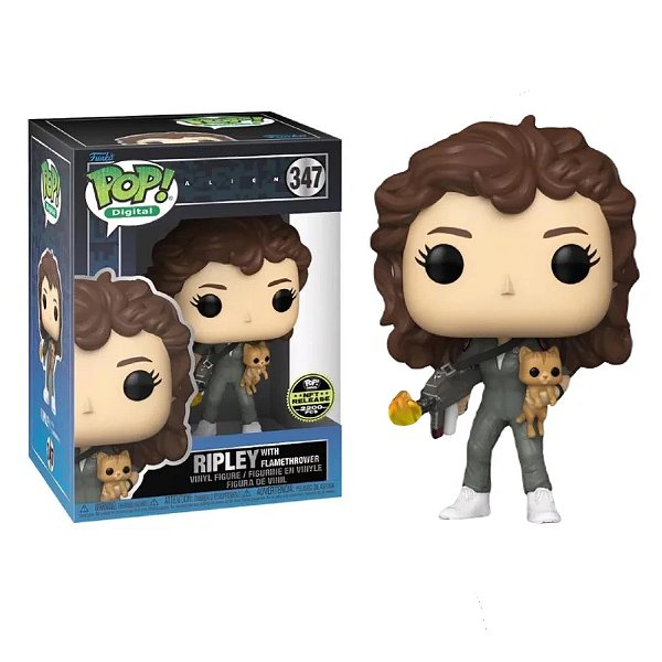 Funko Pop! Digital NFT Alien Ripley With Flamethrower 347 Exclusivo 2200 Pcs