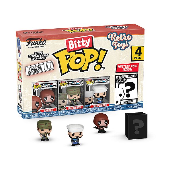 Funko Bitty Pop! Retro Toys Zartan, Leatherneck, Shipwreck + Surpresa