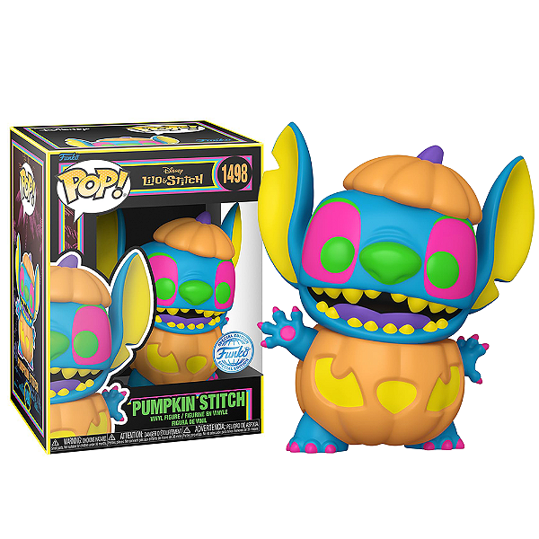 Funko Pop! Disney Lilo & Stitch Pumpkin Stitch 1498 Exclusivo Blacklight