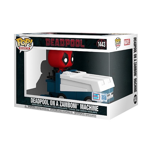 Funko Pop! Rides Marvel Deadpool On A Zamboni Machine 1443 Exclusivo NYCC 2024