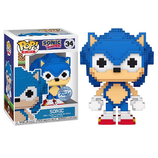 Funko Pop! Games 8-Bit Sonic The Hedgehog Sonic 34 Exclusivo