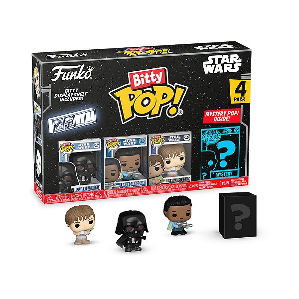 Funko Bitty Pop! Television Star Wars Darth Vader, Lando Calrissian, Luke Skywalker + Surpresa