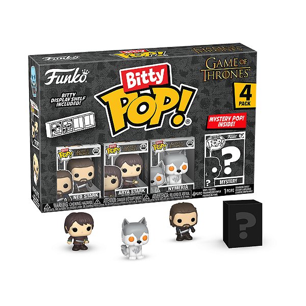 Funko Bitty Pop! Television Game Of Thrones Ned Stark, Arya Stark, Nymeria + Surpresa