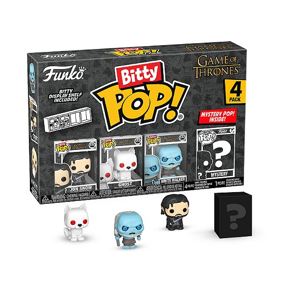 Funko Bitty Pop! Television Game Of Thrones Jon Snow, Ghost, White Walker + Surpresa
