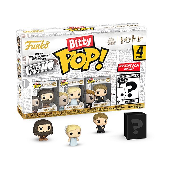 Funko Bitty Pop! Harry Potter Rubeus Hagrid, Fleur Delacour, Cedric Diggory + Surpresa