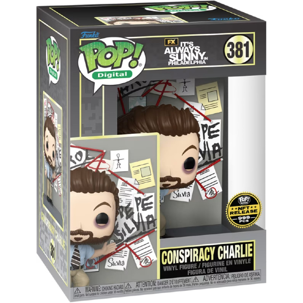 Funko Pop! Digital NFT It's Always Sunny in Philadelphia Conspiracy Charlie 381 Exclusivo