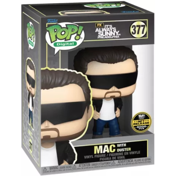 Funko Pop! Digital NFT It's Always Sunny in Philadelphia Mac With Duster 377 Exclusivo