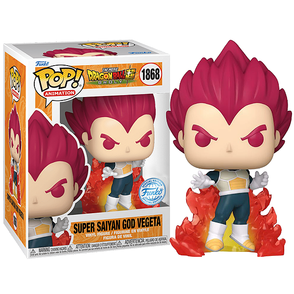 Funko Pop! Animation Dragon Ball Super Saiyan God Vegeta 1868 Exclusivo