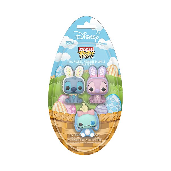 Funko Pocket Pop! Egg Disney Lilo & Stitch Stitch Angel And Scrump 3 Pack