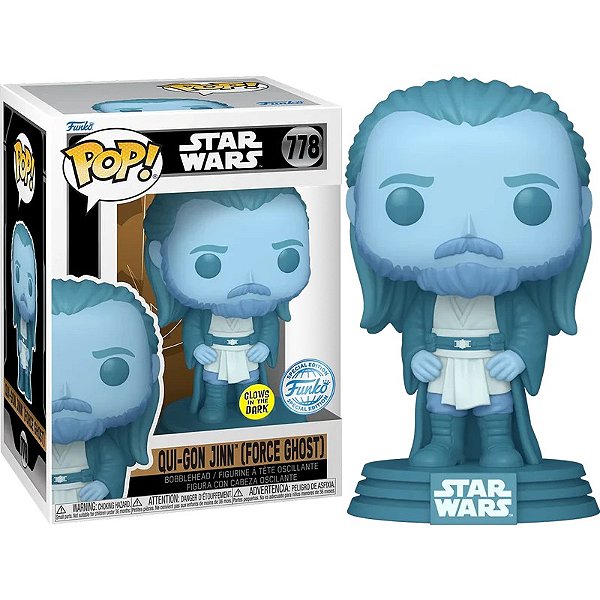 Funko Pop! Television Star Wars Qui-Gon Jinn Force Ghost 778 Exclusivo Glow