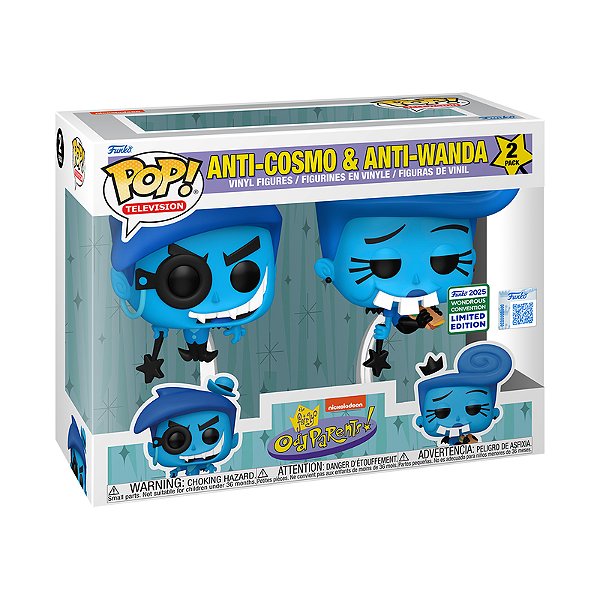 Funko Pop! Television Os Padrinhos Magicos Anti-Cosmo & Anti-Wanda 2 Pack Exclusivo