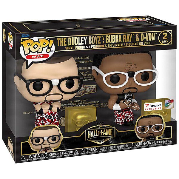Funko Pop! WWE Hall Of Fame The Dudley Boyz Bubba Ray & D-Von 2 Pack Exclusivo