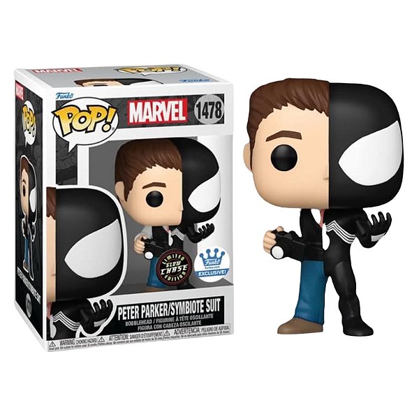 Funko Pop! Marvel Homem Aranha / Spider Man Peter Parker Symbiote Suit 1478 Exclusivo Chase