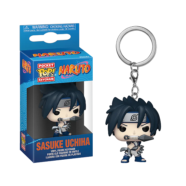 Funko Pop! Chaveiro Keychain Animation Naruto Sasuke Uchiha