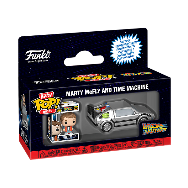 Funko Bitty Pop! Rides Filme De Volta Para o Futuro Marty McFly And Time Machine