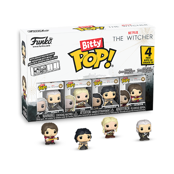 Funko Bitty Pop! Television The Witcher Geralt Ciri Yennefer Jaskier 4 Pack