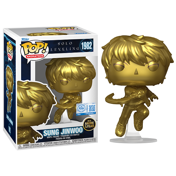 Funko Pop! Animation Solo Leveling Sung Jinwoo 1982 Exclusivo Gold