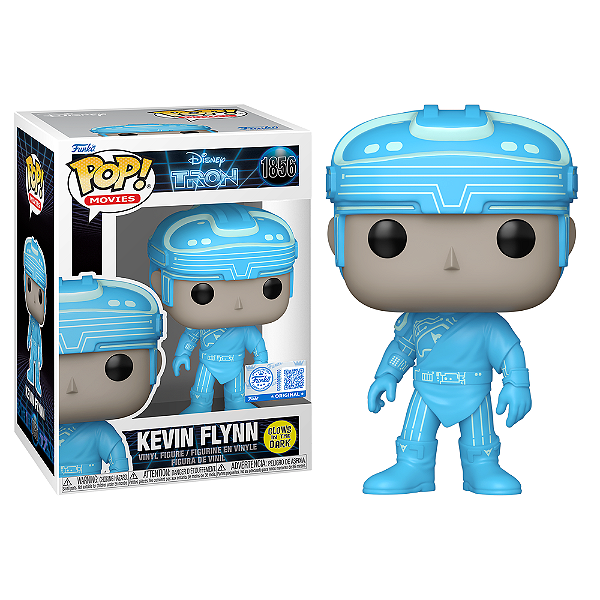 Funko Pop! Filme Disney Tron Kevin Flynn 1856 Exclusivo Glow