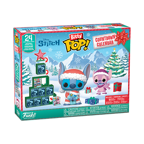 Bitty Pop! Funko Countdown Advent Disney Natal Stitch 24 Pecas