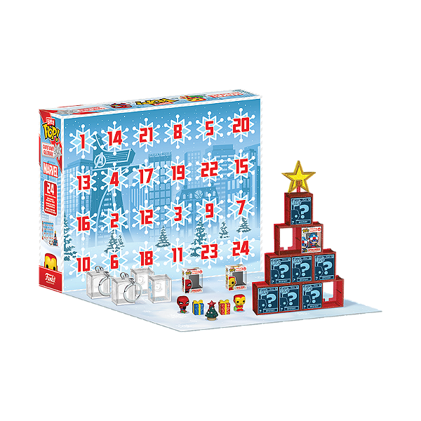 Bitty Pop! Calendar Advent Marvel Natal Holiday 24 Pecas