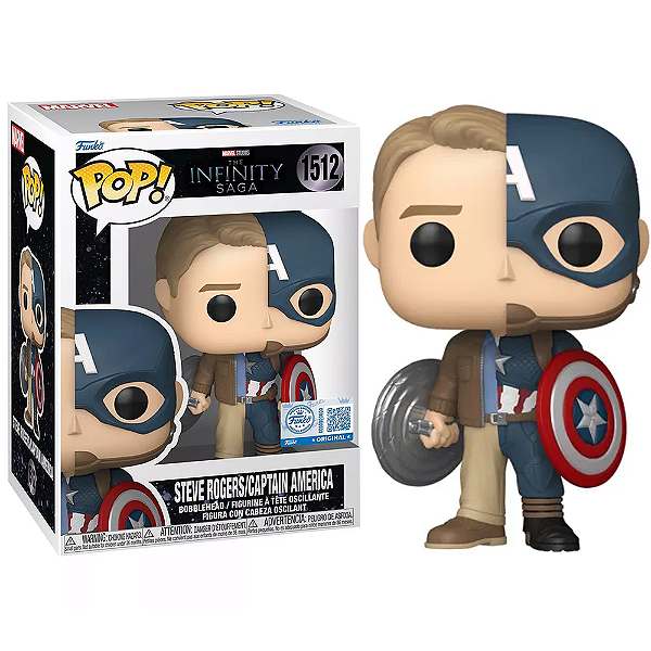 Funko Pop! Marvel Captain America / Capitao America Steve Rogers / Captain America 1512 Exclusivo