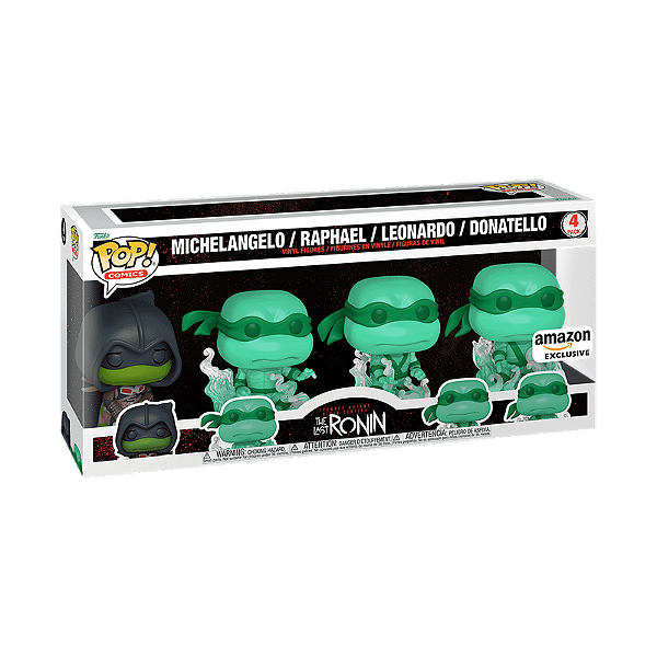 Funko Pop! Comics As Tartarugas Ninja Michelangelo Raphael Leonardo And Donatello  4 Pack Exclusivo