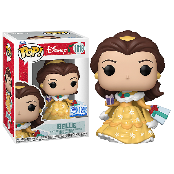 Funko Pop! Disney Natal A Bela e a Fera Princesa Belle 1618 Exclusivo